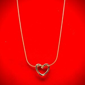 Elegant Gold Heart Pendant Necklace for Women & Girls | Stylish Minimalist Chain Necklace | Fashion Jewellery